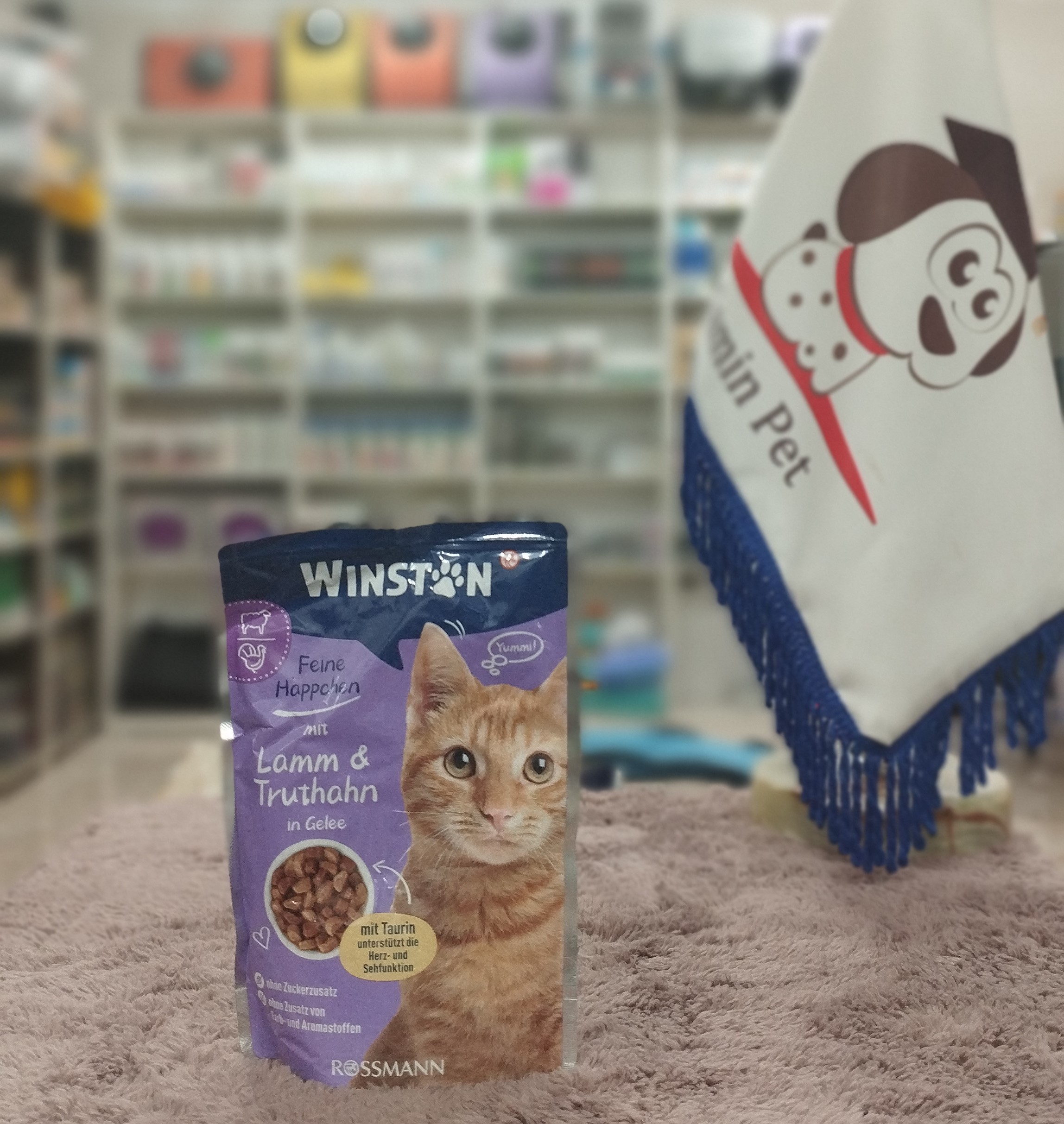 پوچ گربه وینستون با طعم گوشت بره و بوقلمون